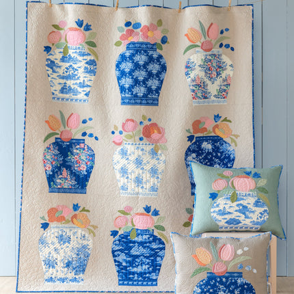 Tilda Something Blue | Kit de courtepointe Ginger Jar | Mastique PRÉCOMMANDE JUIN