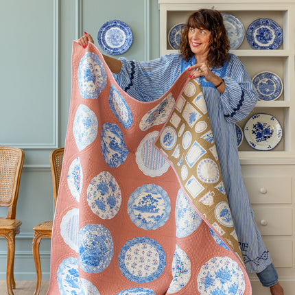 Tilda Something Blue | Kit de courtepointe collection d'assiettes | Terre cuite PRÉCOMMANDE JUIN