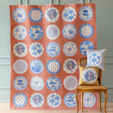 Tilda Something Blue | Kit de courtepointe collection d'assiettes | Terre cuite PRÉCOMMANDE JUIN