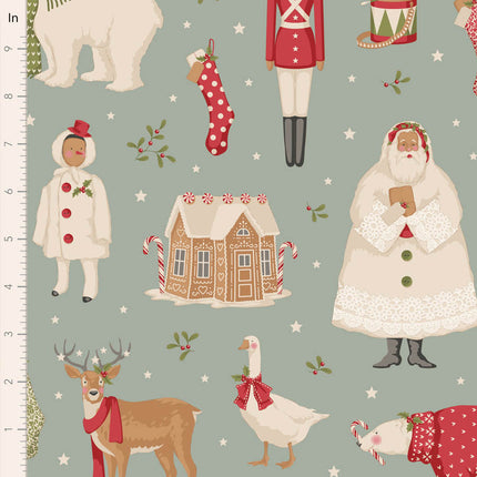 Tilda Joyeux Noël | Scènes en papier | Bleu canard PEU DE STOCK