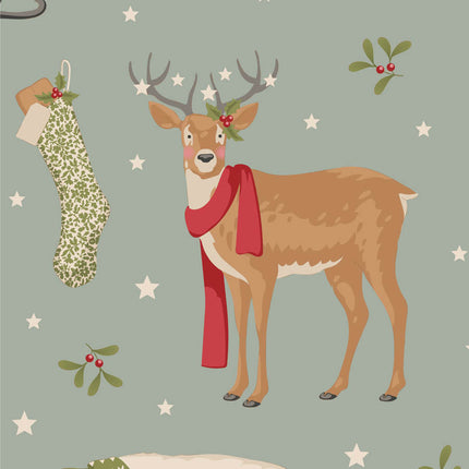 Tilda Merry Little Christmas | METRE Pack | Duck Egg (5) PRE ORDER 1ST SEPTEMBER