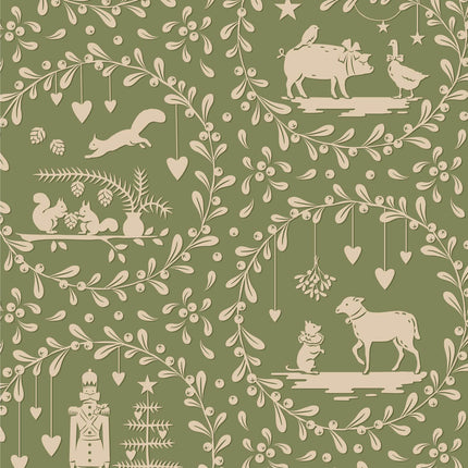Tilda Merry Little Christmas | METRE Pack | Green (5) PRE ORDER 1ST SEPTEMBER
