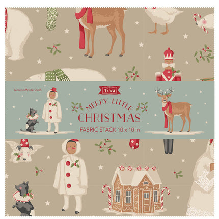 Tilda Doux Noël | Tissu prédécoupé 10'' ÉPUISÉ