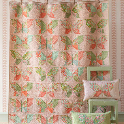 Tilda Songbird | Kit de Courtepointe Papillons Mosaïque | Pêche