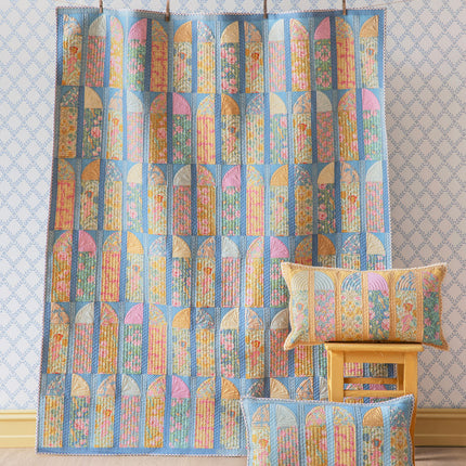 Tilda Songbird | Garden View Quilt Kit | Blue