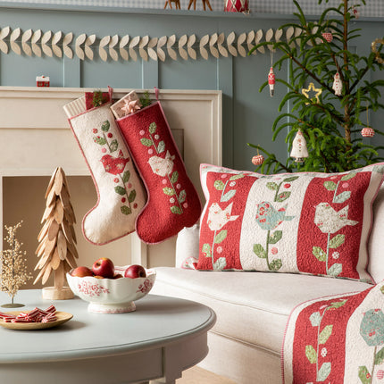 Tilda Merry Little Christmas | Winter Birds Pillow Kit | Burgundy LOW STOCK