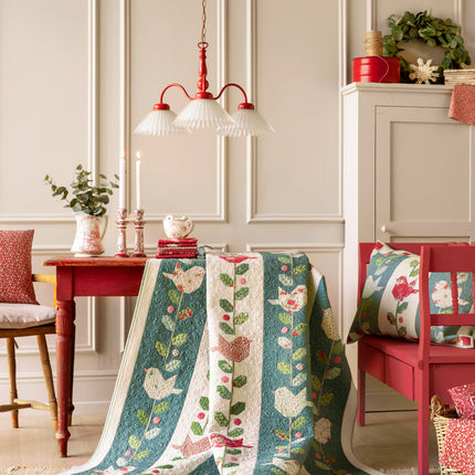 Tilda Merry Little Christmas | Winter Birds Quilt Kit | Petrol LOW STOCK