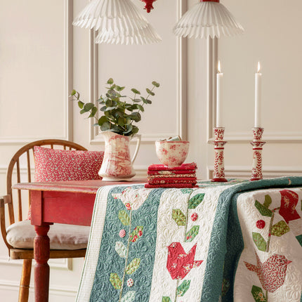 Tilda Merry Little Christmas | Winter Birds Quilt Kit | Petrol LOW STOCK