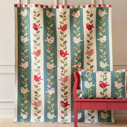 Tilda Merry Little Christmas | Winter Birds Quilt Kit | Petrol LOW STOCK
