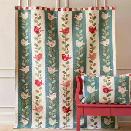 Tilda Merry Little Christmas | Winter Birds Quilt Kit | Petrol LOW STOCK