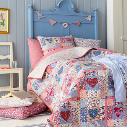 Tilda Village Life | Heart of the Village Quilt Kit | Blue/Burgundy PRE ORDER OCT
