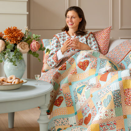 Tilda Village Life | Heart of the Village Quilt Kit | Rust/Teal PRE ORDER OCT