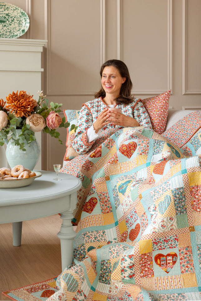 Tilda Village Life | Heart of the Village Quilt Kit | Rust/Teal PRE ORDER OCT