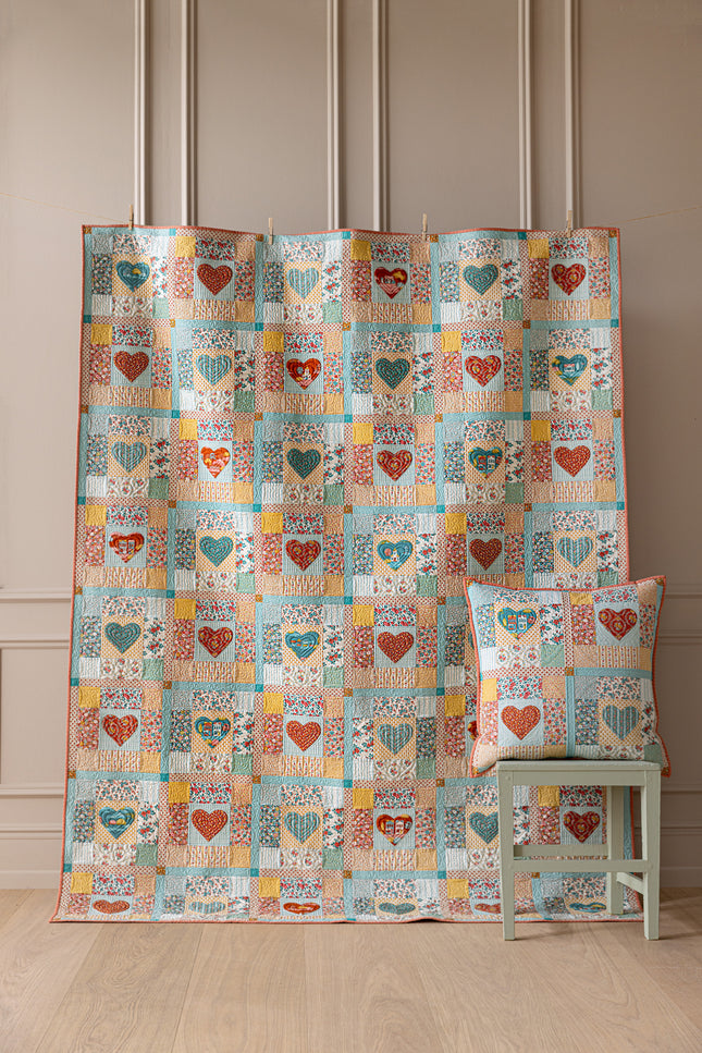 Tilda Village Life | Heart of the Village Quilt Kit | Rust/Teal PRE ORDER OCT