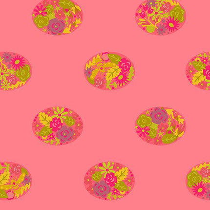 Alison Glass - Ellipse - Floral Dot - Salmon - A-9884-E