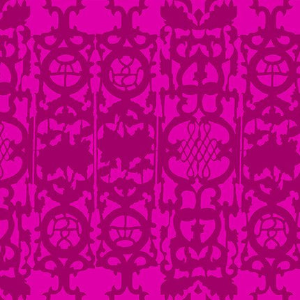 Alison Glass Fabric | Chrysanthemum | Iron | Fuchsia - Hollies Haberdashery UK