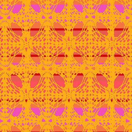 Alison Glass Fabric | Chrysanthemum | Lace | Daffodil - Hollies Haberdashery UK