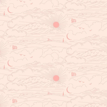 Alison Glass Fabric | Soliloquy | Dwell | Blush - 1219E