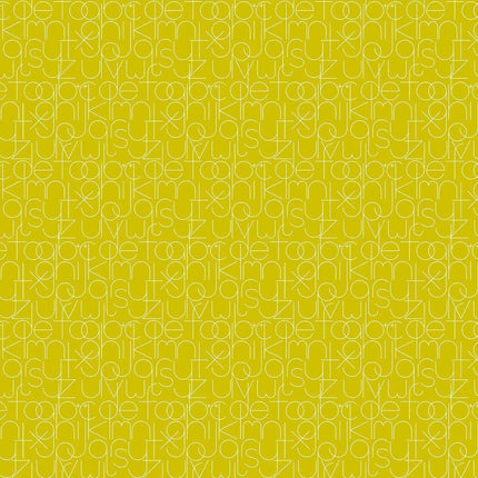 Alison Glass Fabric | Soliloquy | Enough | Chartreuse - 1221G