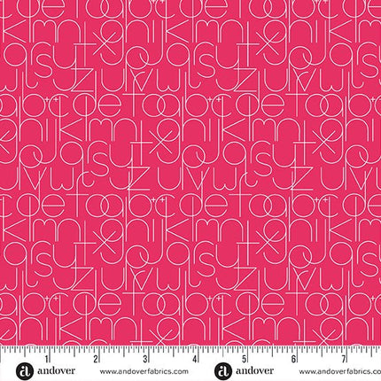 Alison Glass Fabric | Soliloquy | Enough | Strawberry - 1221R