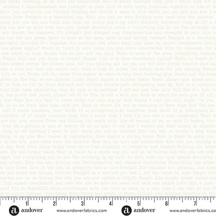 Alison Glass Fabric | Soliloquy | Path | Chalk - 1218LN