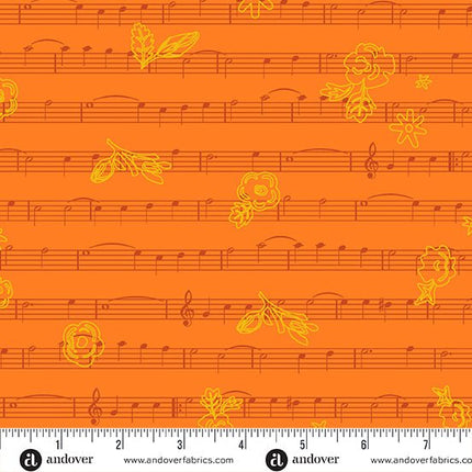 Alison Glass Fabric | Soliloquy | Singalong | Marigold - 1222O