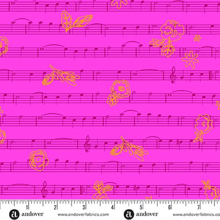 Alison Glass Fabric | Soliloquy | Singalong | Peony - 1222E