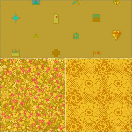 Alison Glass - Sunprints 2021 - Fat Quarter Pack - Honey Bee (3) - Hollies Haberdashery UK