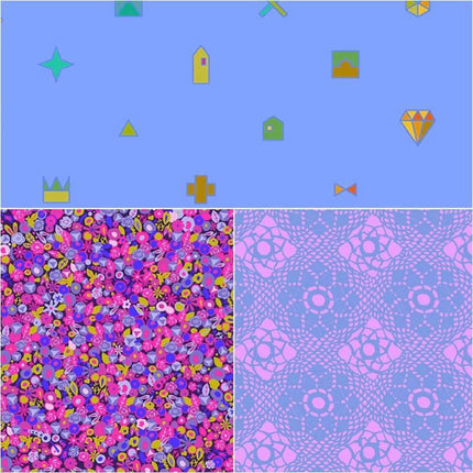 Alison Glass - Sunprints 2021 - Fat Quarter Pack - Royal (3) - Hollies Haberdashery UK