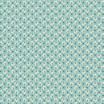 Annabella - Flowers and Beans - Teal -