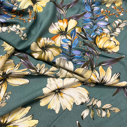 Brogan Blooms Viscose Jersey - Hollies Haberdashery UK