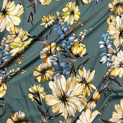 Brogan Blooms Viscose Jersey - Hollies Haberdashery UK