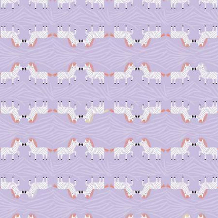 Clothworks - Safari Sweet 2 - Zebra - Purple -