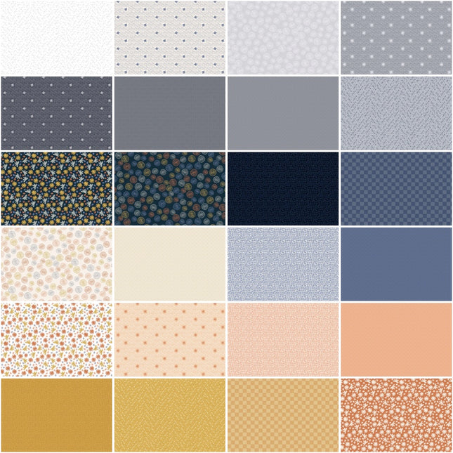 Makower | Conway Cottage | Fat Quarter Pack (24)