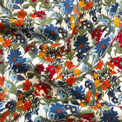 Cornflower Cotton Lawn - Blue - Hollies Haberdashery UK
