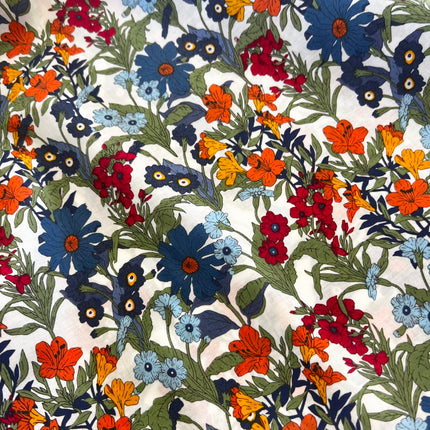 Cornflower Cotton Lawn - Blue - Hollies Haberdashery UK
