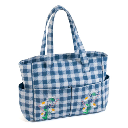 Craft Bag | Hobby Gift | Embroidered Wild Floral Plaid - MRBE\604