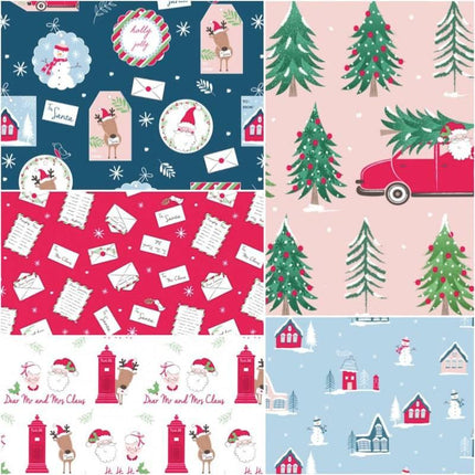 Craft Cotton Co - Christmas Post - Fat Quarter Pack (5) -