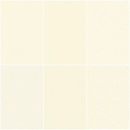 Makower | Blanc essentiel sur crème | Lot de 6 Fat Quarters