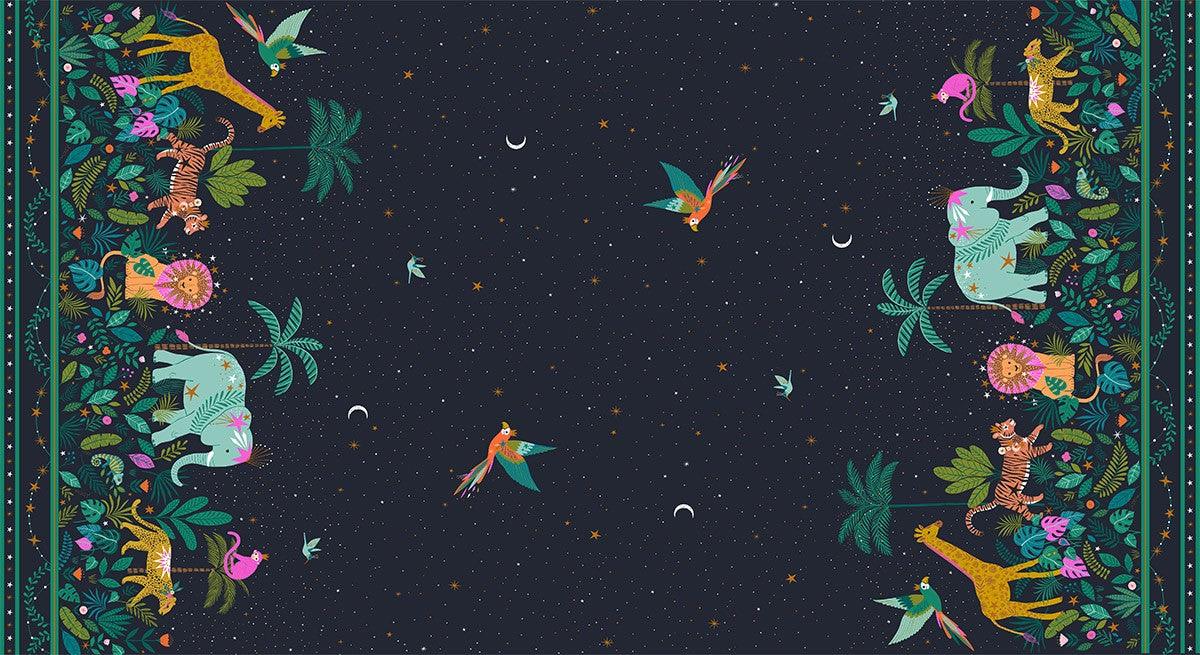 Dashwood Studio Fabric Jungle Luxe Double Border Fabric Hollies