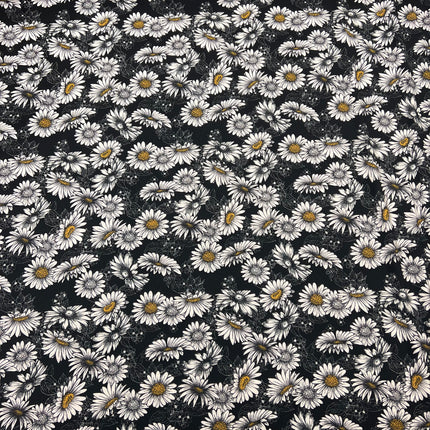 Diasy Blooms Viscose Jersey - Hollies Haberdashery UK