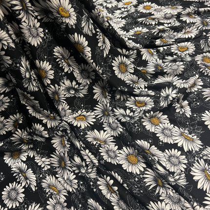 Diasy Blooms Viscose Jersey - Hollies Haberdashery UK
