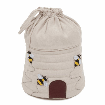 Drawstring Craft / Project Bag| Hobby Gift | -Appliqué Bee Hive - HGDSBA\347