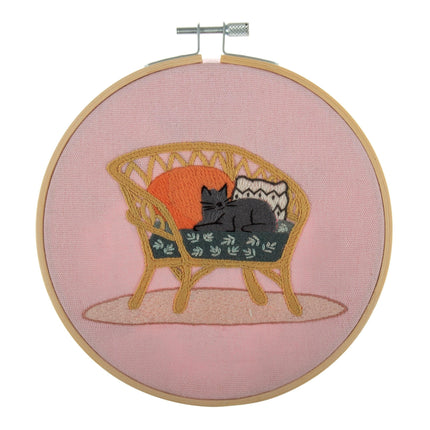 Embroidery Kit with Hoop | Cat - TCK046