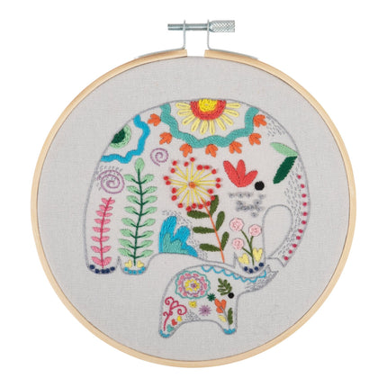 Embroidery Kit with Hoop | Elephants - TCK053