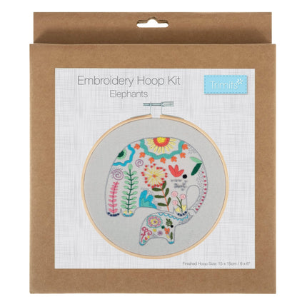 Embroidery Kit with Hoop | Elephants - TCK053