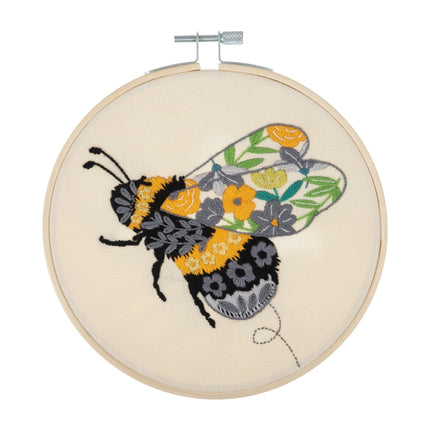 Embroidery Kit with Hoop | Floral Bee - TCK051