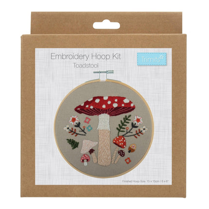 Embroidery Kit with Hoop | Toadstool - TCK044