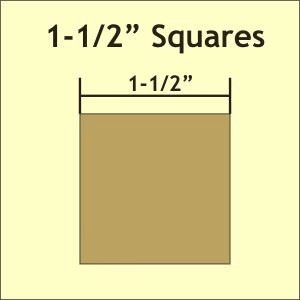 English Paper Pieces | 1 1/2in Squares | 70 Pieces -
