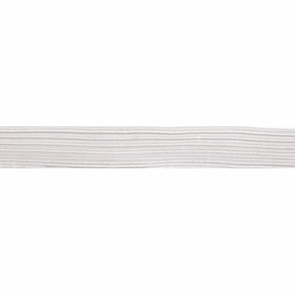 Face Mask Braided Elastic - General Purpose - 3mm - White - 5 metres -